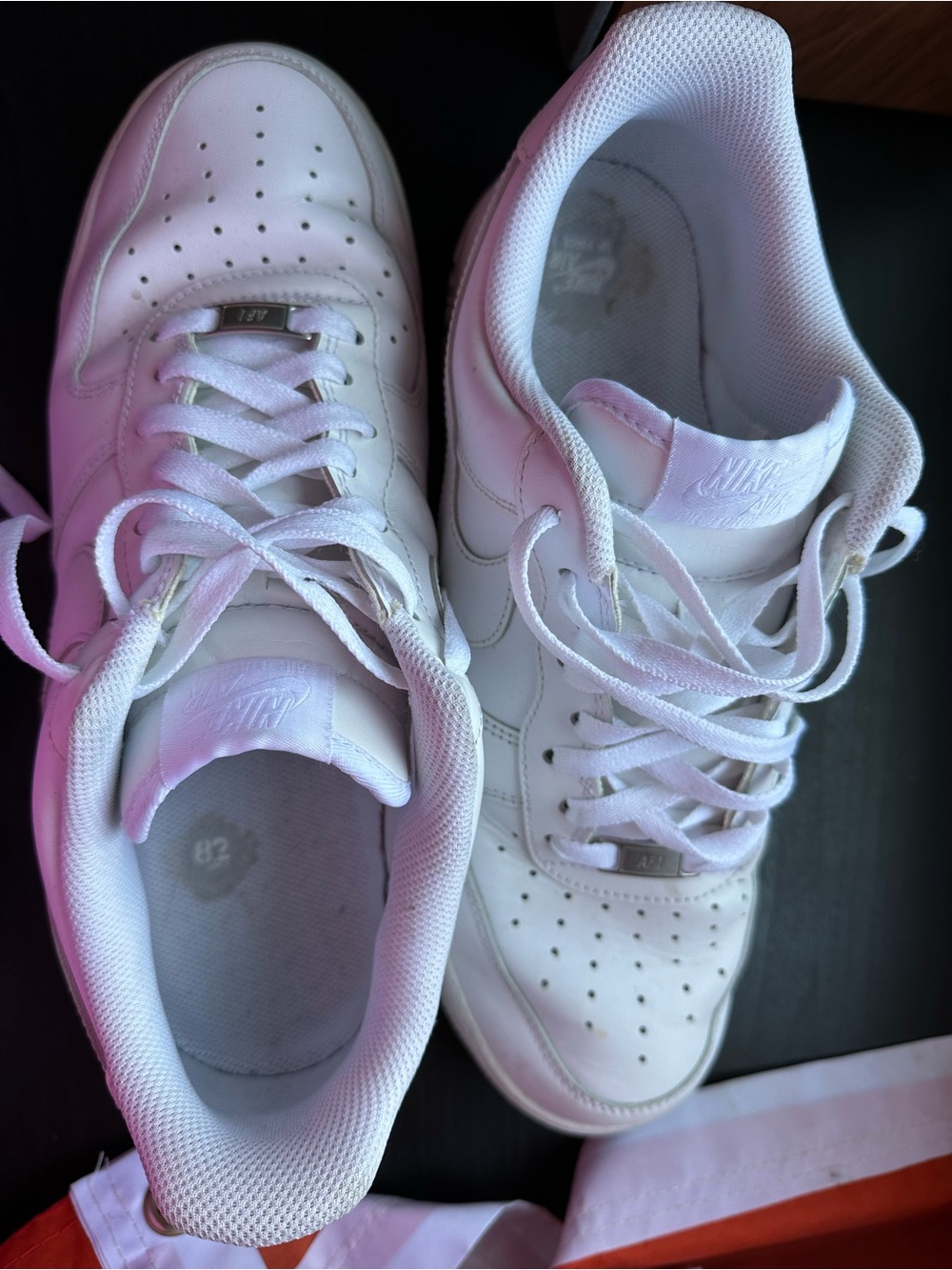 Nike Men’s Air Force 1 White Leather Sneakers